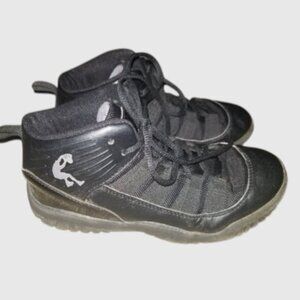 SHAQ Black Lace Up Lo Hi Top Sneakers Boys Size 3